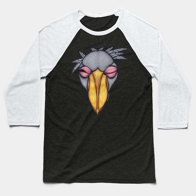 Big bird Shoebill stork Baseball T-Shirt by Namtan's Hands